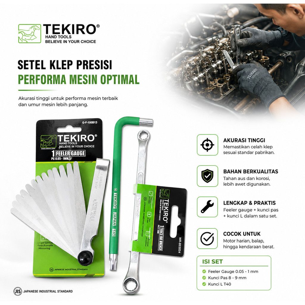 Kunci Stel Klep Tekiro 3pcs Kunci Stel Klep Motor Tekiro