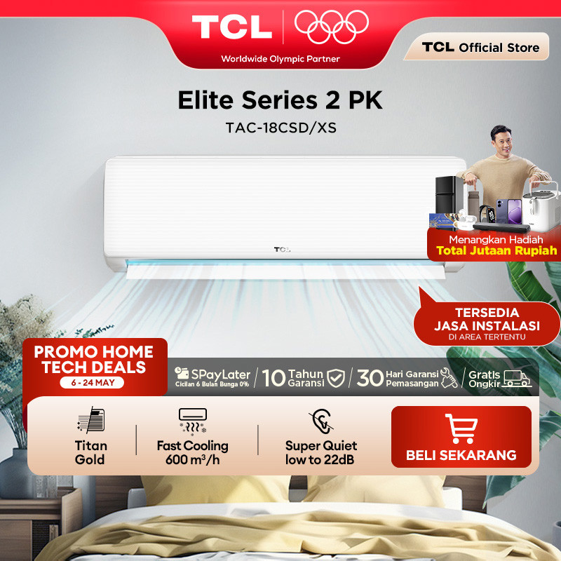 TCL AC TAC 18 CSD/XSS 2 PK AC [INDOOR + OUTDOOR ONLY] - Free Pemasangan Jabodetabek - Titan Gold - L