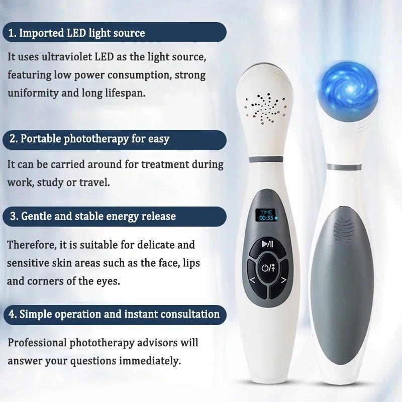 Lampu Fototerapi UVB 308nm, Perangkat Cahaya Excimer untuk Perawatan Kulit Vitiligo, Psoriasis, Eksi