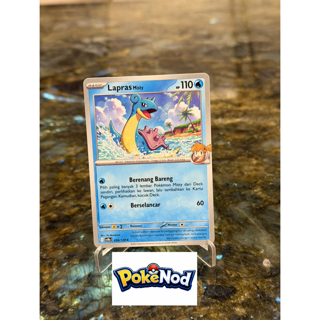 Lapras Misty Common 036/138 C- Kartu Pokemon TCG Indonesia Original Sleeve