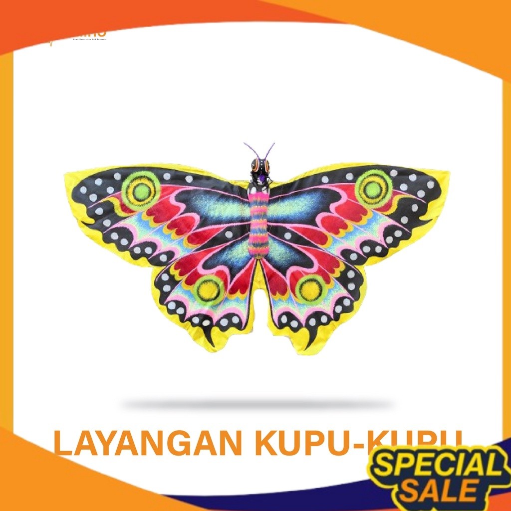 Layangan Kupu Kupu - Layang Layang Kupu Kupu - Layangan Lipat - Layangan Kain - Layangan Unik Bali P