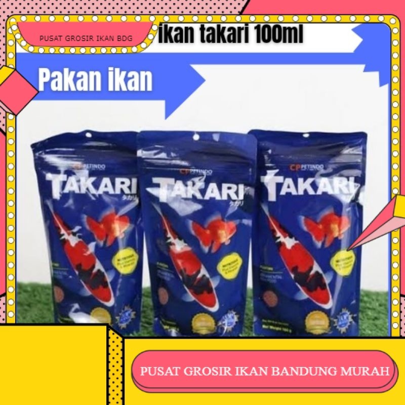 Pelet / Pakan Ikan Hias TAKARI 100ml , molly , guppy ,koki , cupang ,dllPUSAT GROSIR MURAH