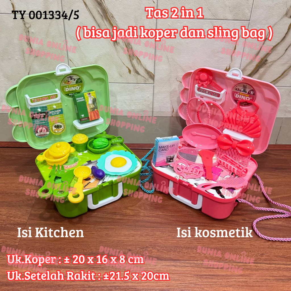 Mainan Masak Masakan Koper / Mainan Make up Koper / Makeup Mainan / Kitchen Koper Mainan