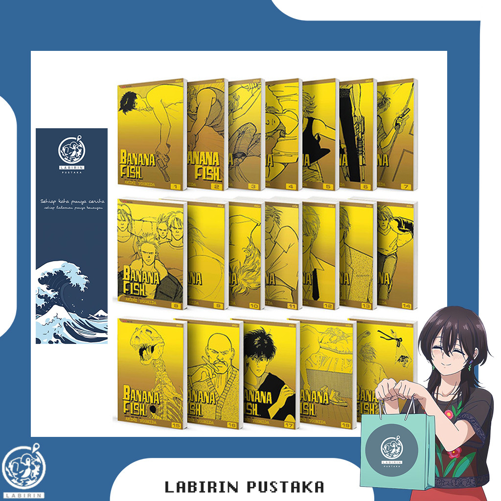 Komik Banana Fish Complete 19-Book Set Vol. 1-19 by Akimi Yoshida - ( English ) -LABIRINPUSTAKA_