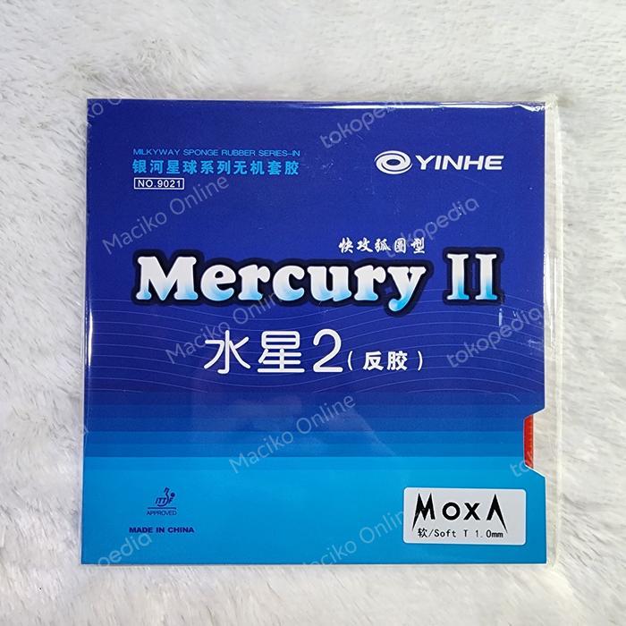 (Frasser Shop) Yinhe Mercury II (tipis) ~ Karet Pingpong Yinhe Mercury 2 - Merah, 1.0mm