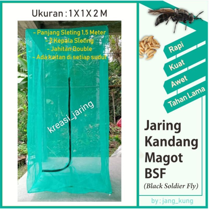Kandang Lalat BSF/Magot Jaring Casa Hijau Murah