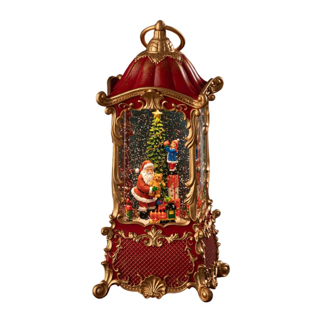 Merry Christmas Music Box Christmas Snow Globe Seasonal Creative Lantern Lamp