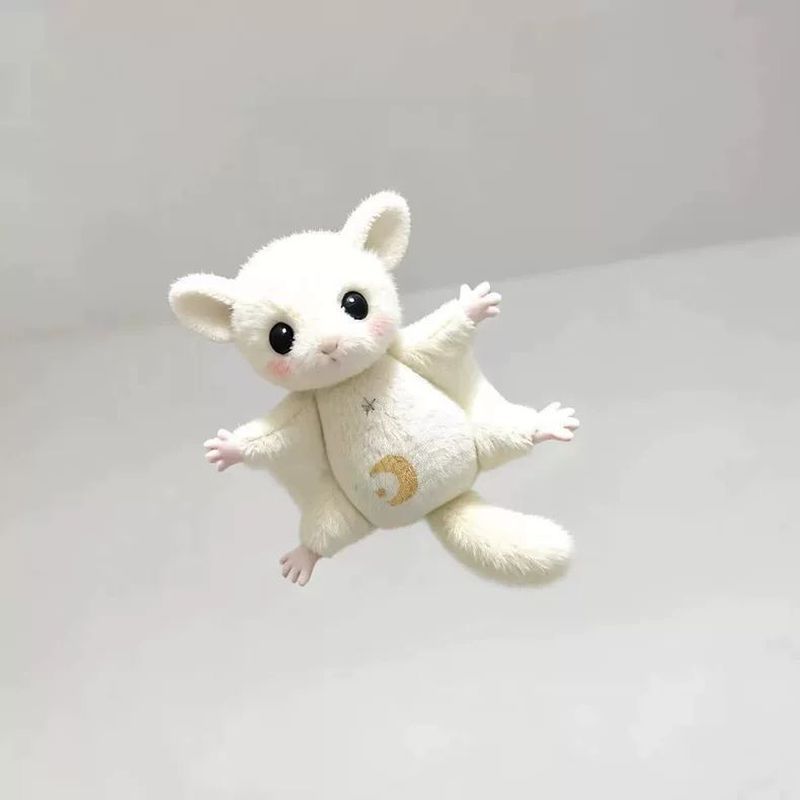 Boneka tupai terbang kecil yang lucu, teman yang menenangkan untuk kamar tidur.