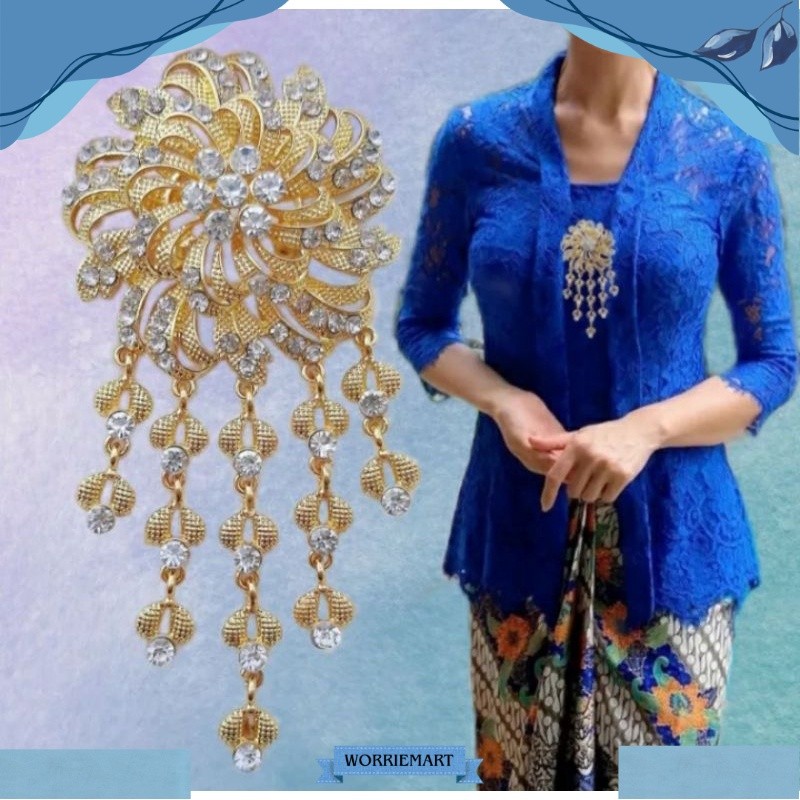 Bros Kebaya Mewah Pengantin Kirana/Bros Kutu Baru Mewah Adat Tradisional Jawa Pakaian Adat ASA Murah