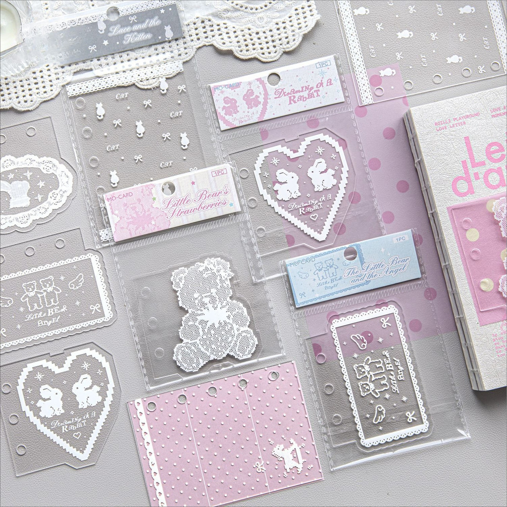 [HARU] Lace Dream Series Acrylic Binder Divider Pembatas Binder Journal Mini Vintage Aesthetic