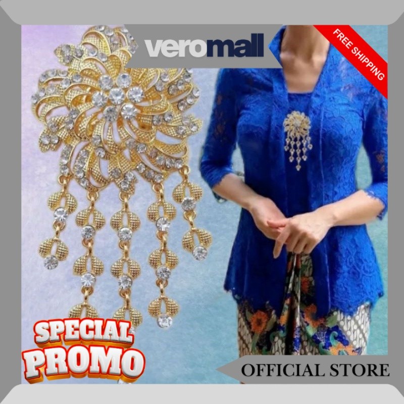 Bros Kebaya Mewah Pengantin Kirana/Bros Kutu Baru Mewah Adat Tradisional Jawa Pakaian Adat JM