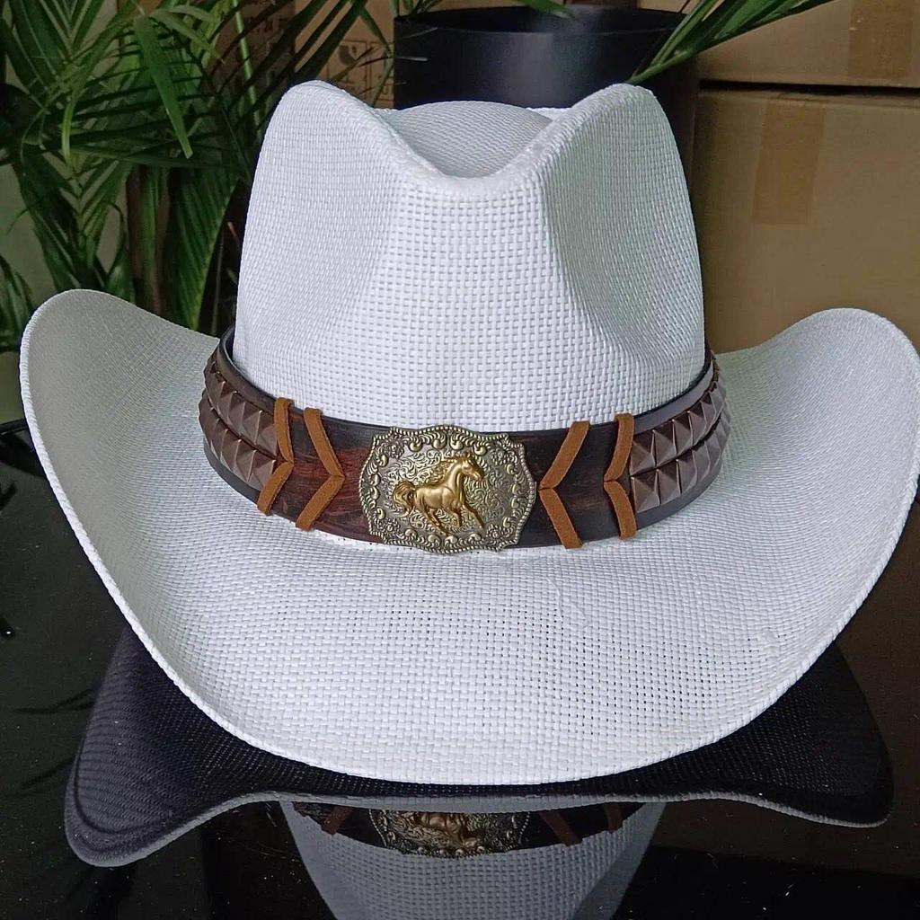 Shapeable Cowboy Hat  New Horse Head Accessories Western  hat  Unisex Cowboy Hat  straw cowboy hat s
