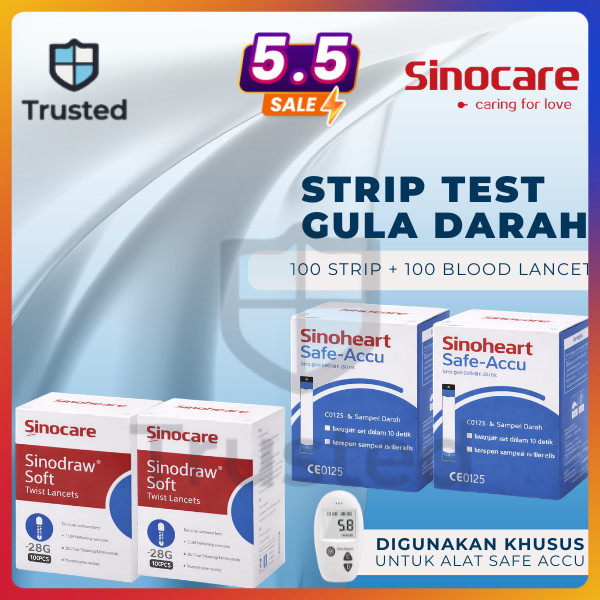 Sinoheart Strip Gula Darah  Strip Gula Darah Stik Gula Sinoheart Accu