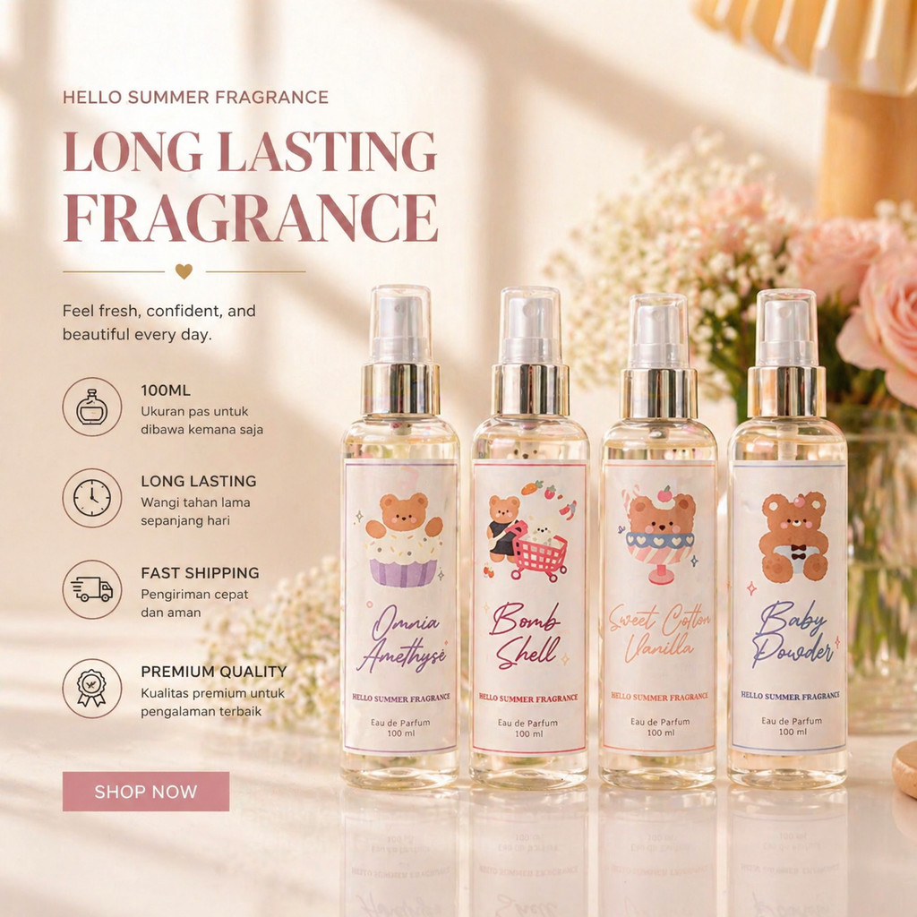 Natash scent | HELLO SUMMER FRAGRANCE Bear Collection Parfume 30 ML Eau de Parfume