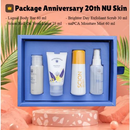 [ GLOW MART ] Paket Anniversary 20th NU Skin / Set Ulang Tahun Ke-20, Termasuk Mini Travel Kit: naPC