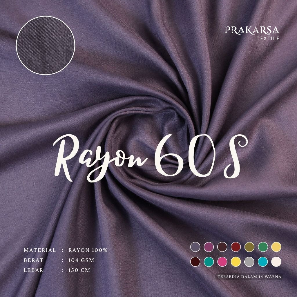 RAYON POLOS 60S KAIN ADEM UNTUK GAMIS MUKENA ATASAN