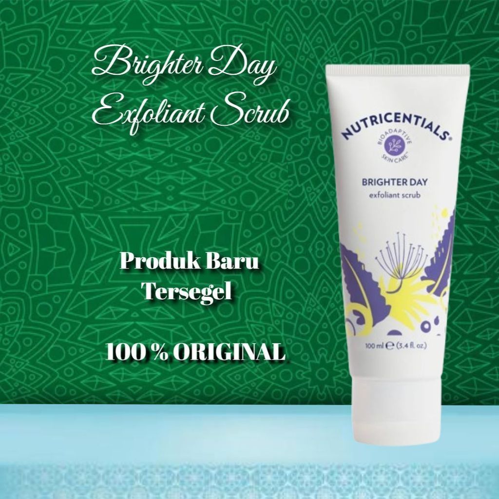 Scrub Eksfoliasi / Brighter Day 100ml - Physical Exfoliator Lembut, Tidak Melukai, Cocok 1-2x Seming