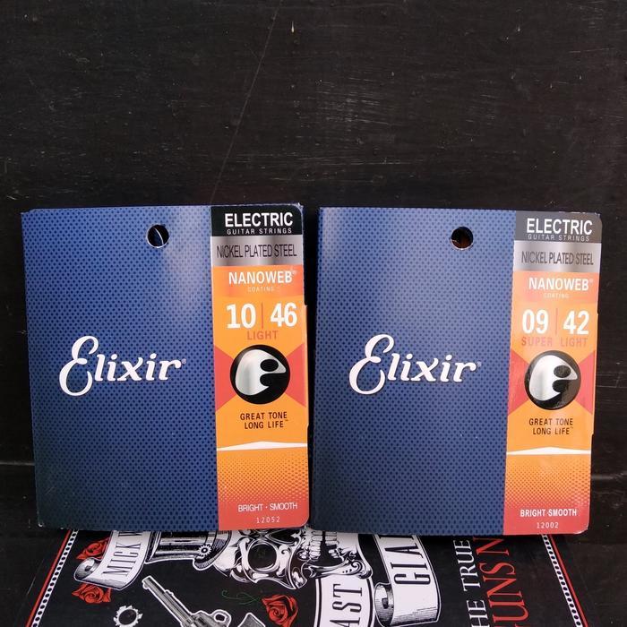 Senar Gitar Elektrik Elixir Nanoweb Polyweb - Nanoweb 09-42