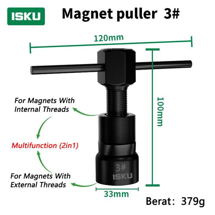 ISKU Treker Magnet Motor Magnet Puller Tracker Magnet Buka Nomor 3# 4# - Nomor 3# - Nomor 3#