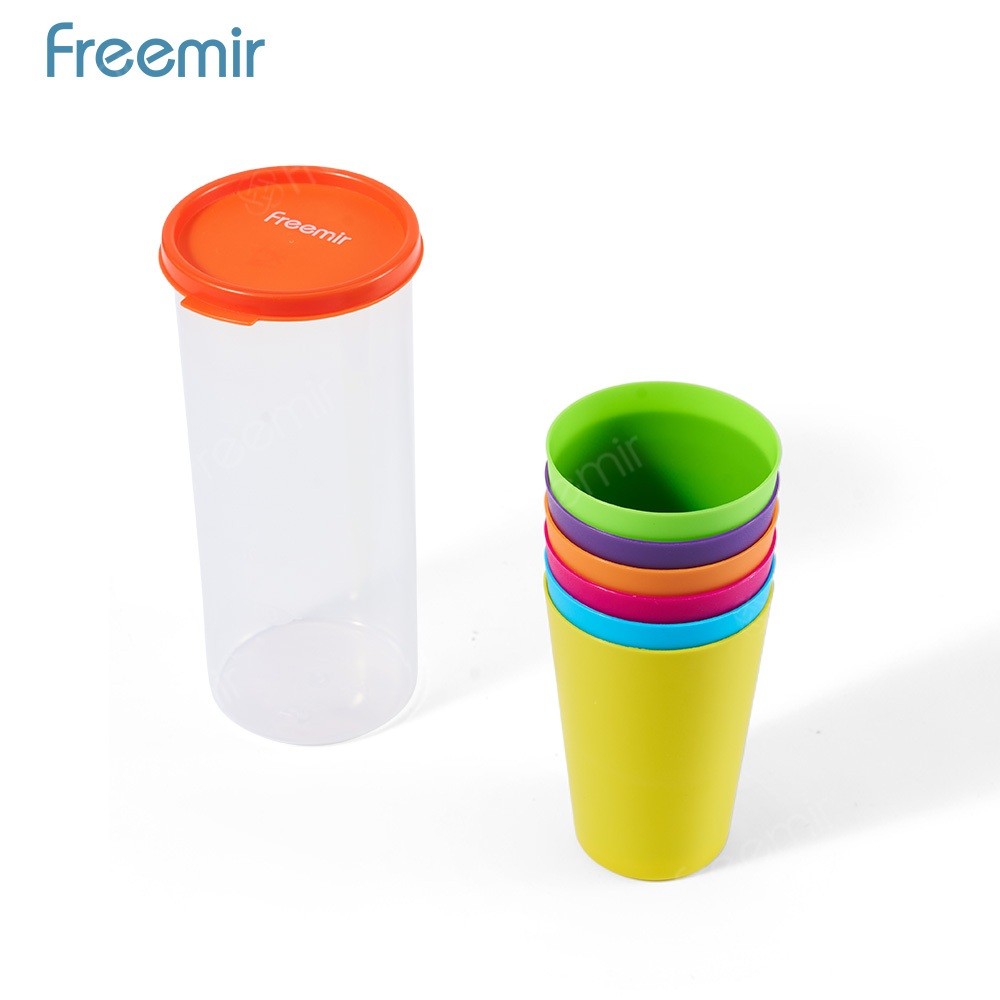 BOTOL PLASTIK FREEMIR 7PCS FR13601 | Botol Plastik Freemir Set Gelas Pelangi 7pcs FR13601