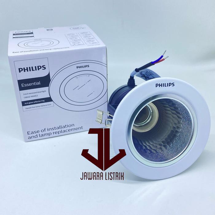 PHILIPS DOWNLIGHT RECESSED WHITE 66664 4 INCH 4" PUTIH MAX 18 WATT - Putih