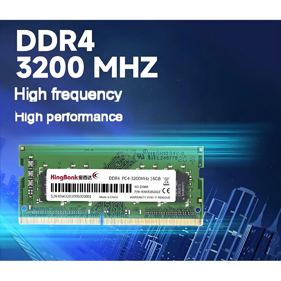 Original KingBank RAM 1.2V DDR4 3200Mhz 16GB Desktop/Laptop RAM 260pin/288pin SO-DIMM/UDIMM Memory R