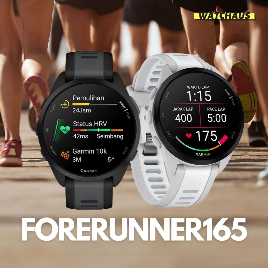 JAM TANGAN SMARTWATCH GARMIN FORERUNNER 165 NON MUSIC RUNNING WATCH ORIGINAL BERGARANSI RESMI
