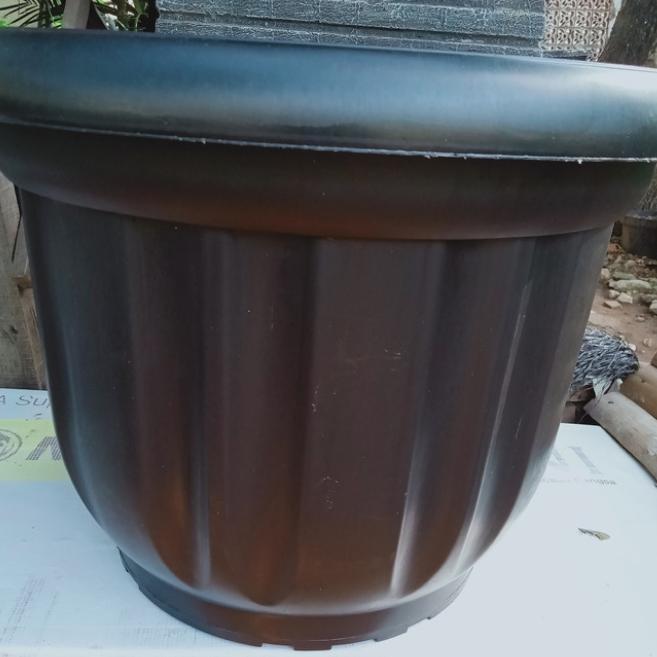 pot hitam ukuran 50 cm. pot tanaman