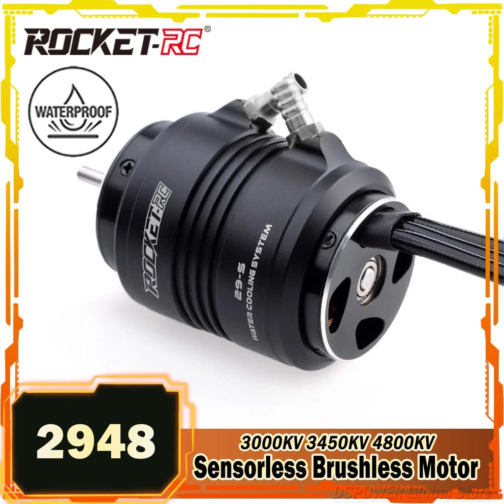 Rocket-RC 2948 3000KV 3450KV 4800KV Waterproof Brushless Motor 3.175mm Water Cooling Jacket for 600-