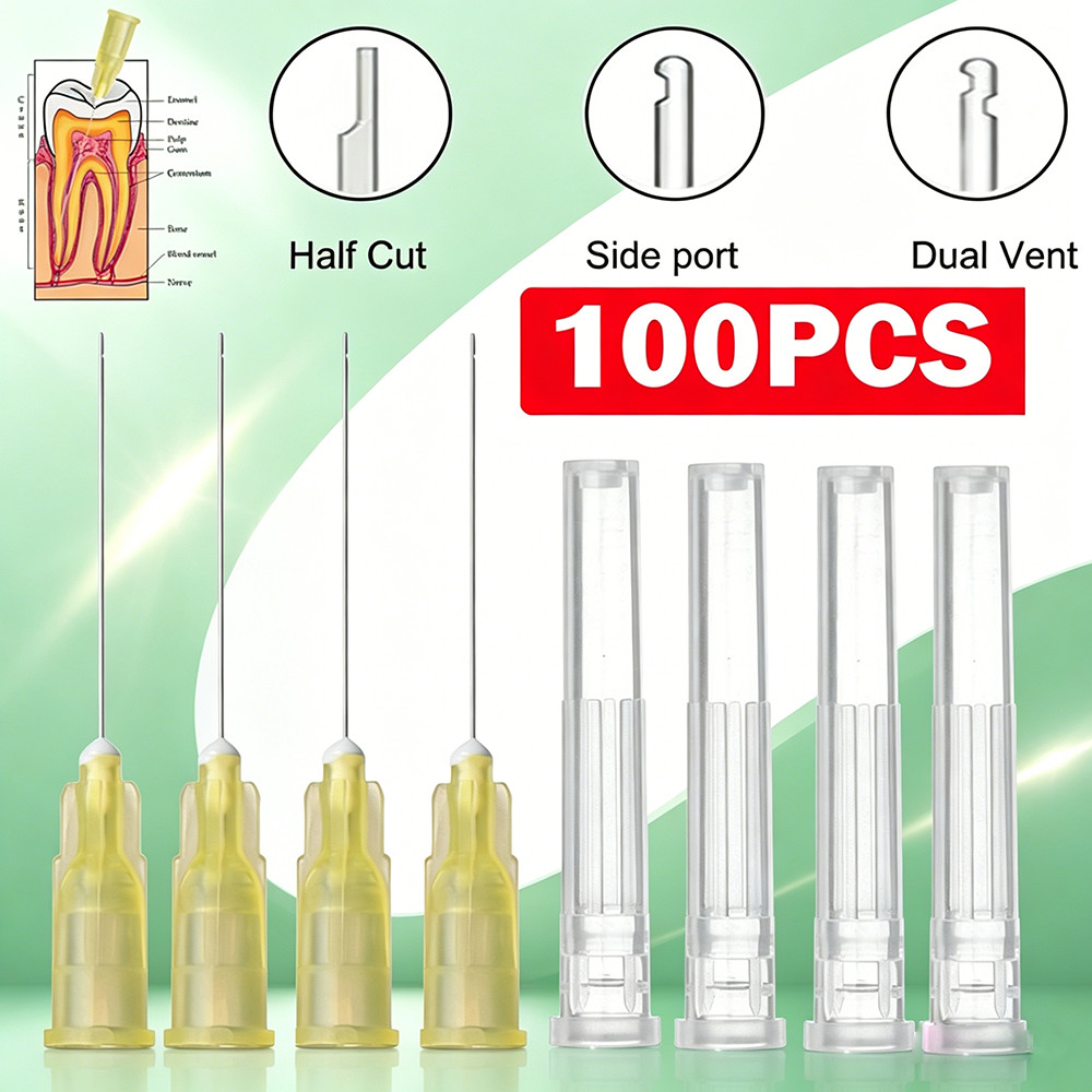 Needle Tip Irigasi Endo Dental 100pcs Dental Jarum Irigasi Endo Needle Dental Endodontik Endodonti S