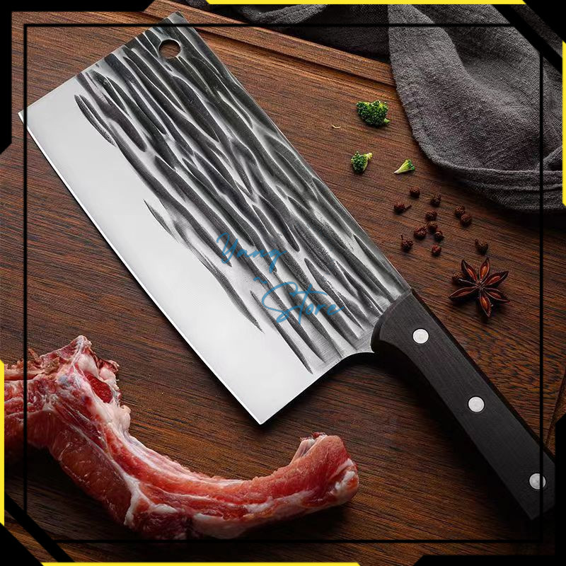 YGS-E302-Pisau Golok Super Tajam / Pisau Dapur Gagang Naga Jumbo Super Tajam Golok Daging PRJ TERBAR