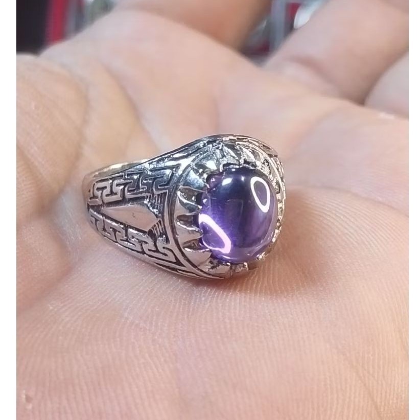 Cincin kecubung dim 10 mm cincin Amerikan diamond