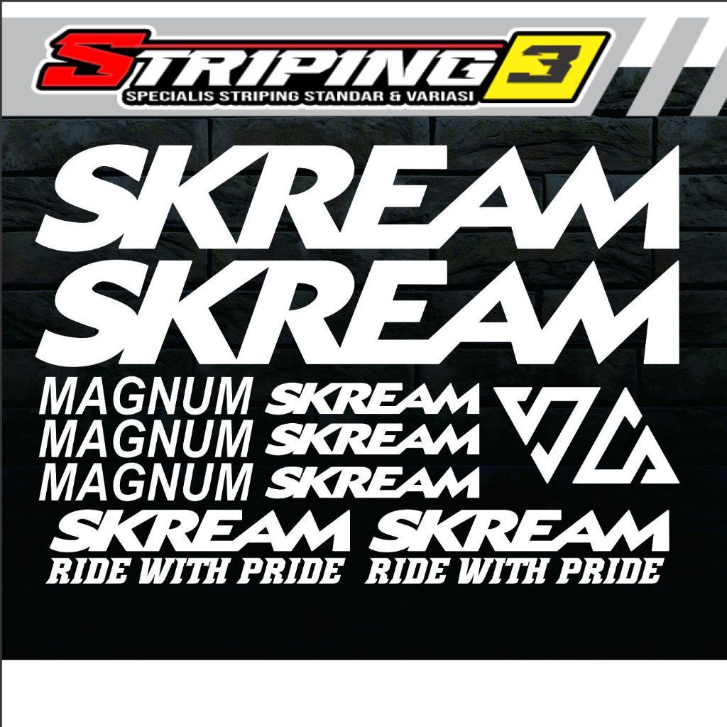 Cutting sticker fixie/sticker sepeda fixie skream stiker cutting