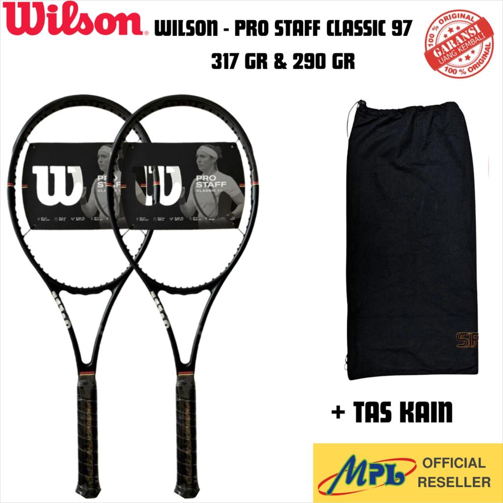 RAKET TENNIS WILSON PRO STAFF CLASSIC 97 & 97L + TAS KAIN