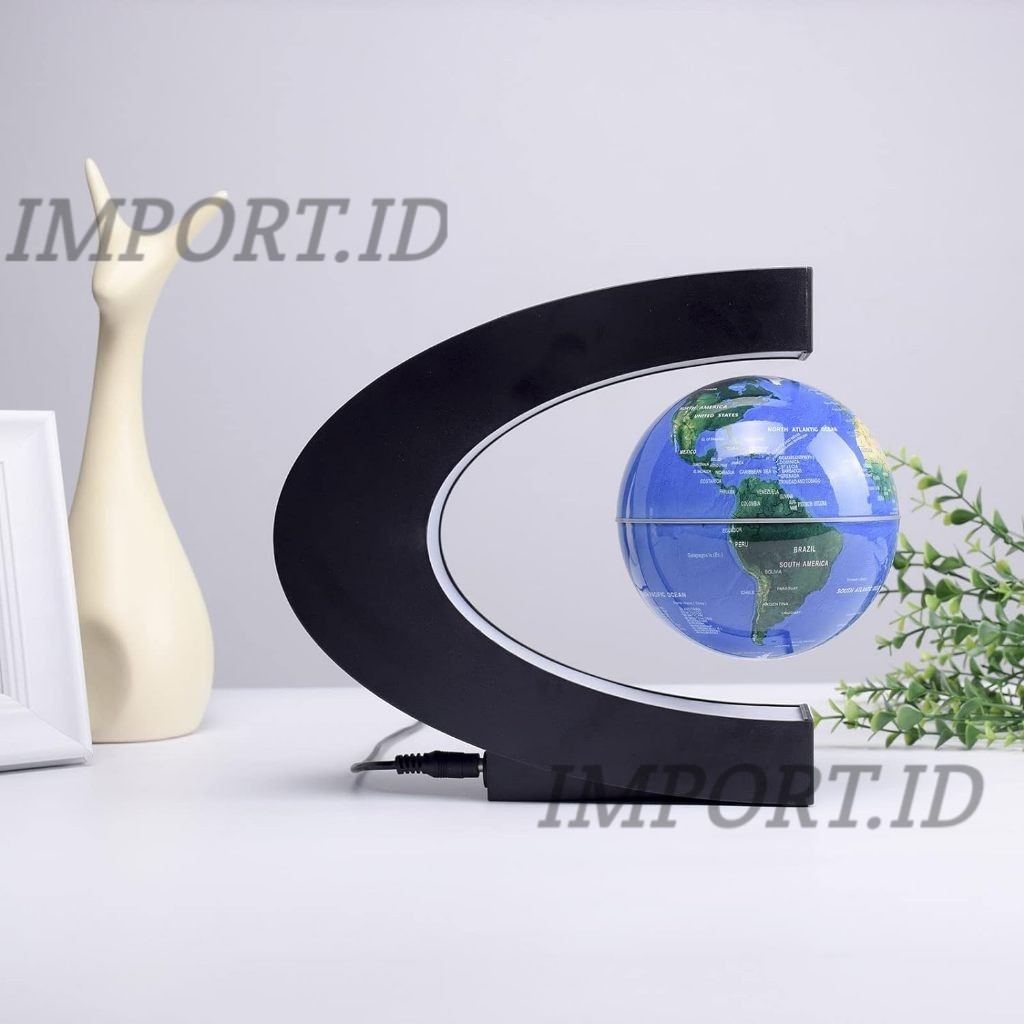 lampu dekorasi unik bola dunia melayang/magnetic levitation globe peta