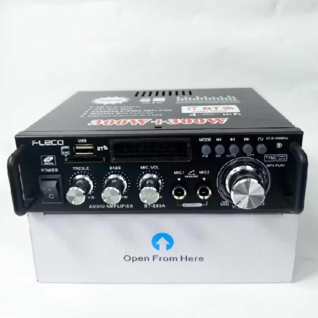 TERLARIS   FLECO 298 POWER AMPLIFIER BLUETOOTH KARAOKE SUBWOOFER SUPER BASS