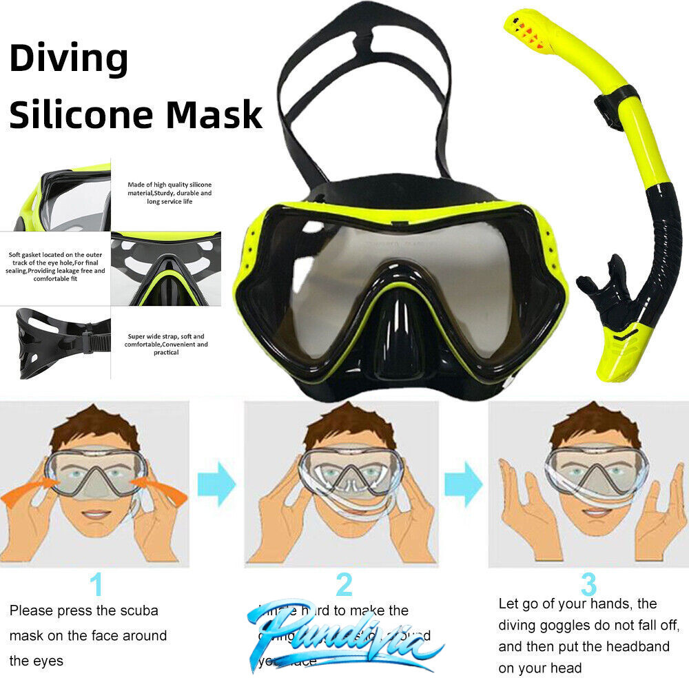 Perlengkapan Snorkeling Untuk Dewasa, Perlengkapan Snorkeling, Masker Renang Panorama Anti Kabut + P