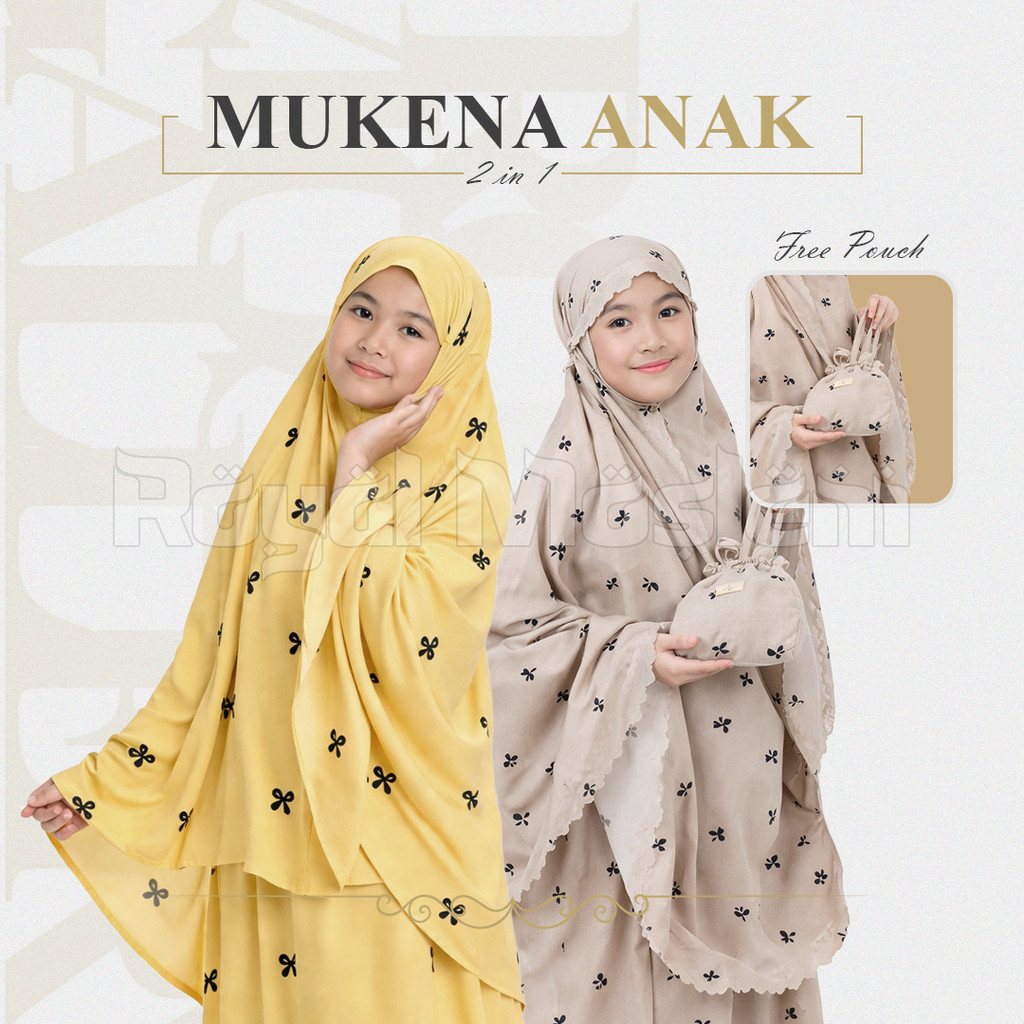 Mukena Anak Motif Lucu Travel - Mukena Katun Mikro Adem & Lembut Anak TK SD Tanggung Remaja