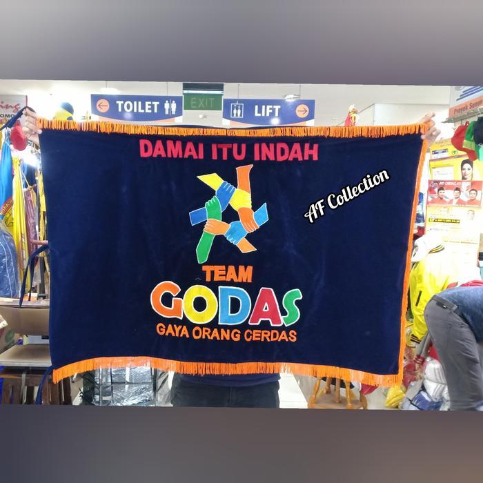 PROMO Bendera Pataka Bordir Custom - 100 cm x 150 cm