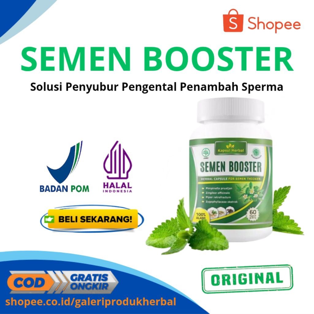 Terlaris Semen Booster Asli Original, Obat Penyubur Sperma, Pengental Sperma, Penambah Sperma Kesubu