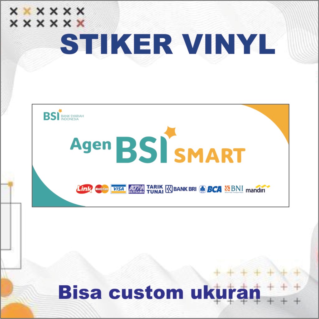 STIKER VINYL MEJA AGEN BSI ANTI AIR