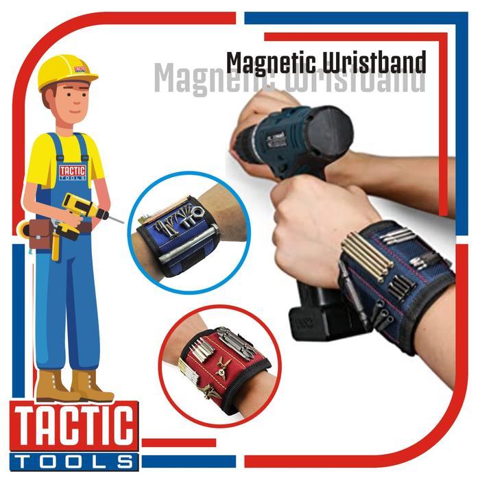 Ready Magnetic Wristband / Gelang Sabuk Magnet Tukang - Hitam