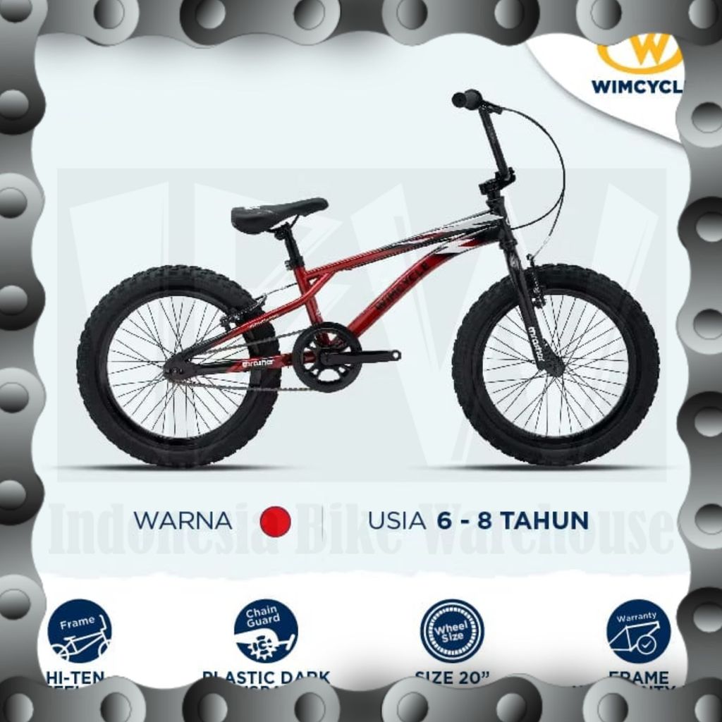 IBW - Sepeda BMX WIMCYCLE THRASHER X2 Uk 20"