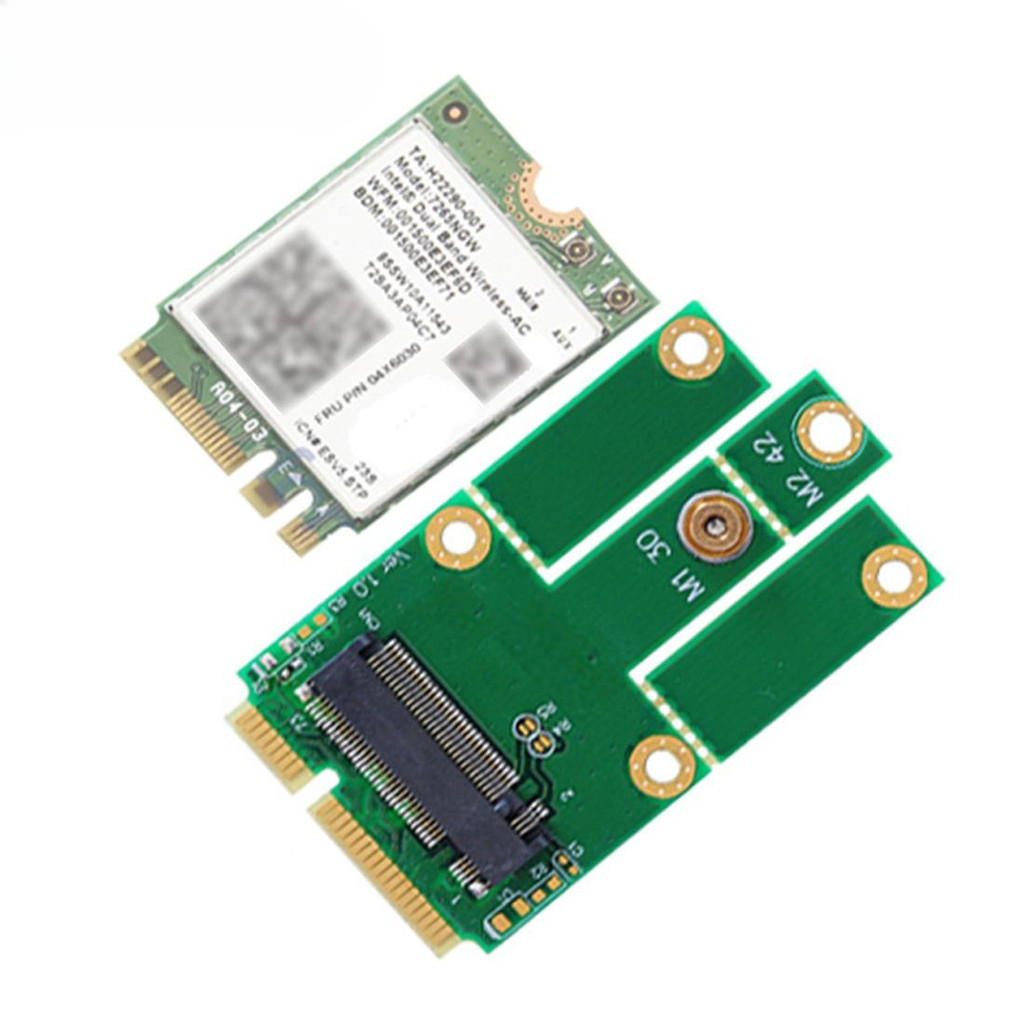 Key E to Mini PCI-E (Wifi+Bluetooth-Compatible) Riser Card MiniPCIE Adapter Card for NGFF 3030/3042 
