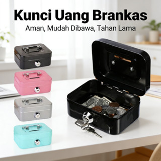 Brankas Uang Brangkas Penyimpanan Uang Money Box Uang Cash Box Portable Kotak Kunci