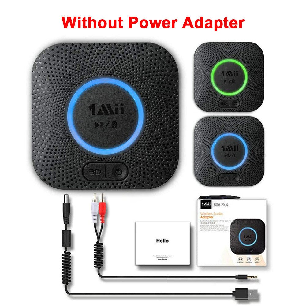 Upgraded1Mii B06+ Bluetooth 51 Auo Receiver3DaptX LL,Long Range Dual Link 35mm Aux Adapter for Car H