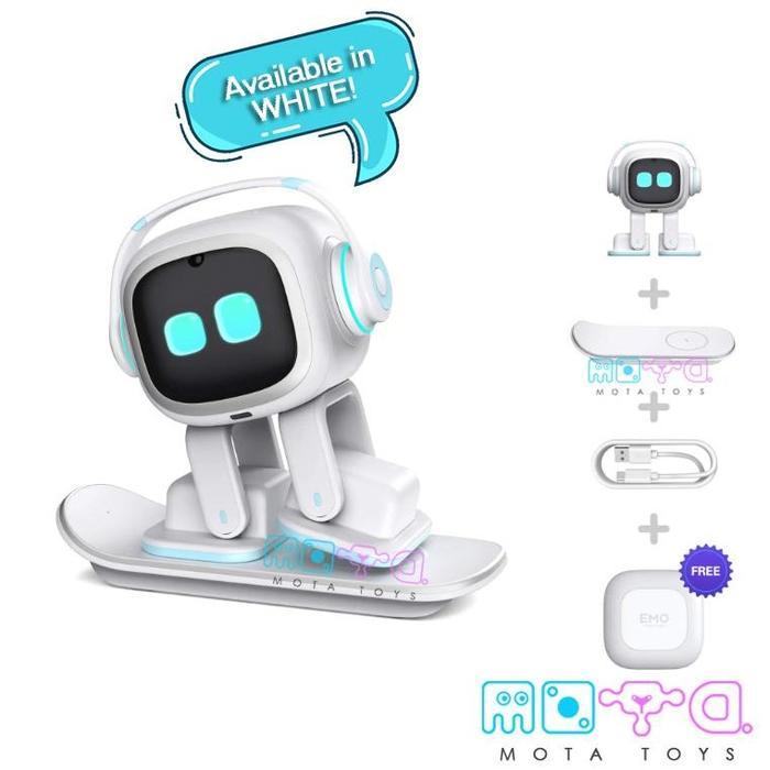 Duffytoys EMO A.I. Desktop Pet Emopet AI S Robot Interactive Adaptive Robot - EMO WHITE
