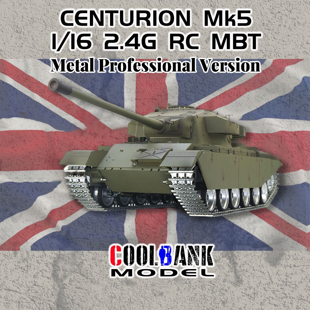 COOLBAK 1/16 British Centurion 2.4g Remote Control Off-road Battle Tank Can Be Mated With Henglong 7