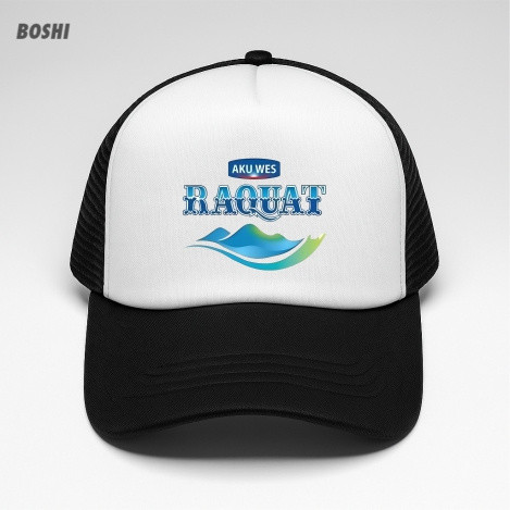 Topi Jaring Motif Logo Plesetan | Topi Jaring Hitam Putih