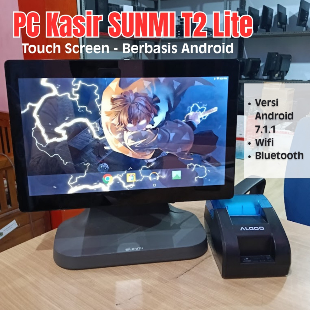 PC Kasir Sunmi T2 Lite Berbasis Android Touch Screen